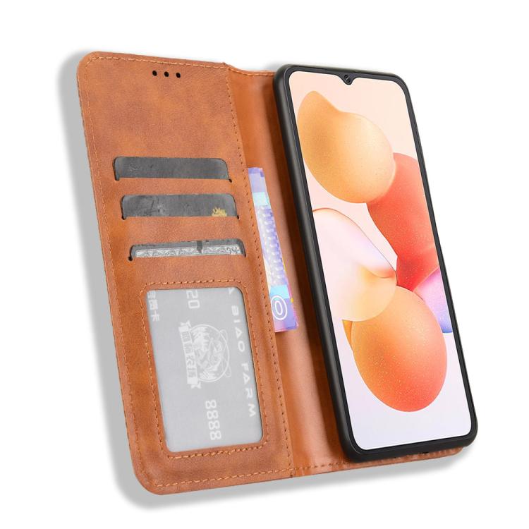 For Cubot A10 Magnetic Buckle Retro Texture Leather Phone Case