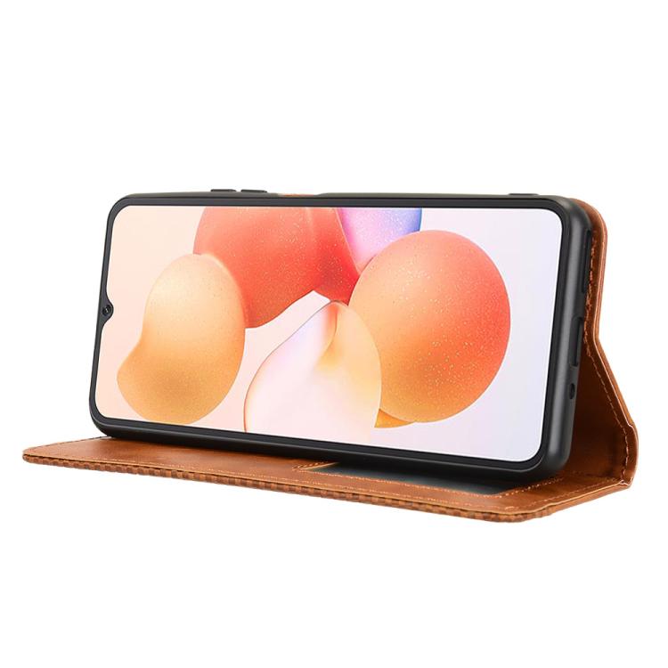 For Cubot A10 Magnetic Buckle Retro Texture Leather Phone Case