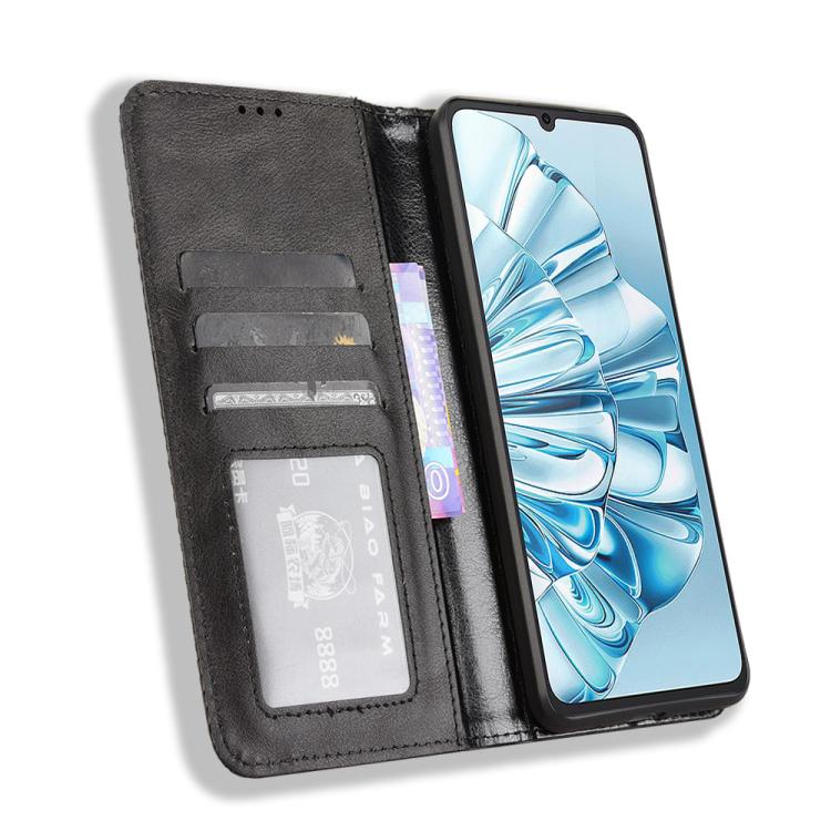 For Cubot A20 Magnetic Buckle Retro Texture Leather Phone Case