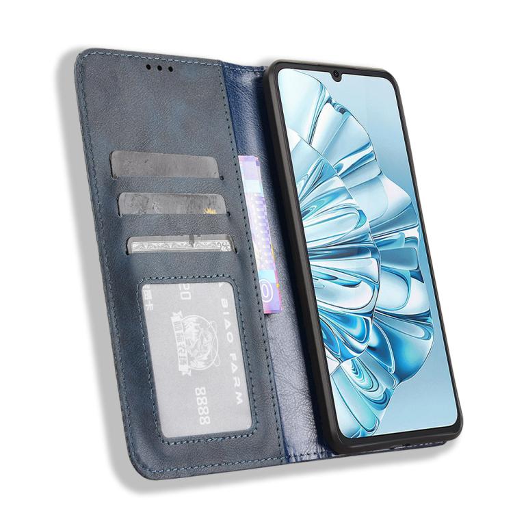 For Cubot A20 Magnetic Buckle Retro Texture Leather Phone Case