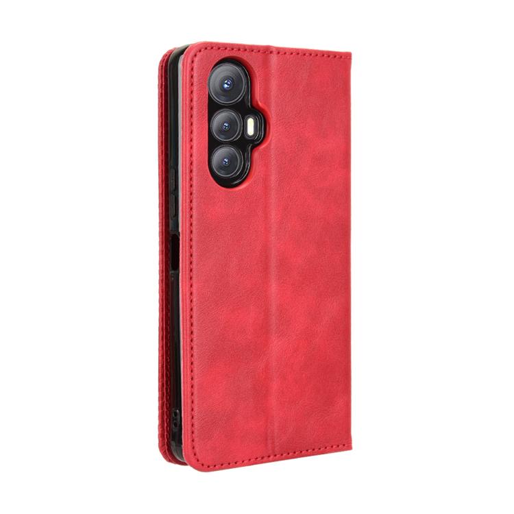 For Cubot Max 5 Magnetic Buckle Retro Texture Leather Phone Case