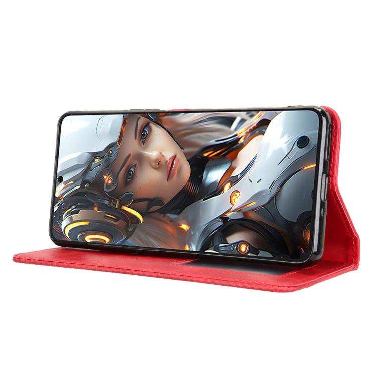 For Cubot Max 5 Magnetic Buckle Retro Texture Leather Phone Case