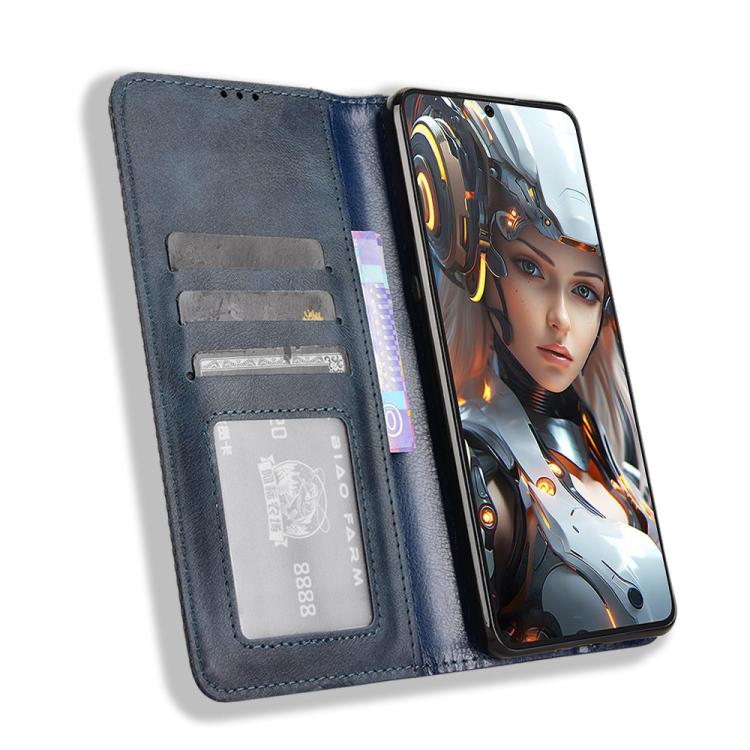 For Cubot Max 5 Magnetic Buckle Retro Texture Leather Phone Case