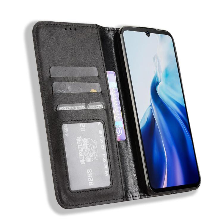 For Cubot A30 Magnetic Buckle Retro Texture Leather Phone Case