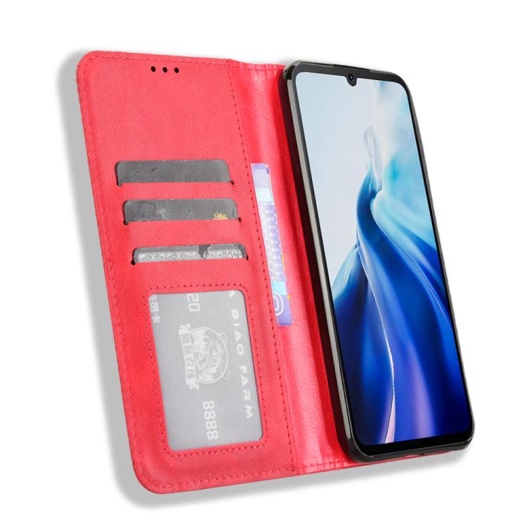 For Cubot A30 Magnetic Buckle Retro Texture Leather Phone Case