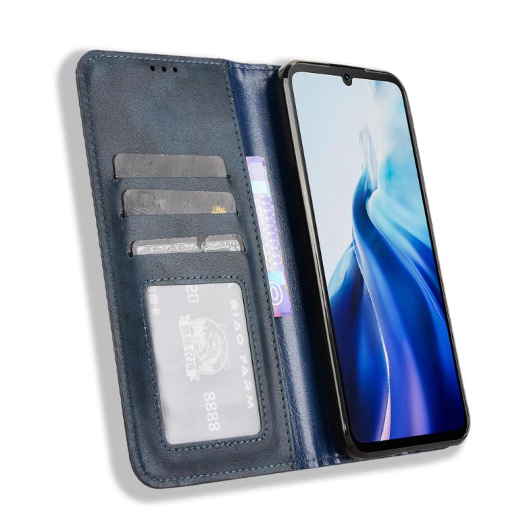 For Cubot A30 Magnetic Buckle Retro Texture Leather Phone Case