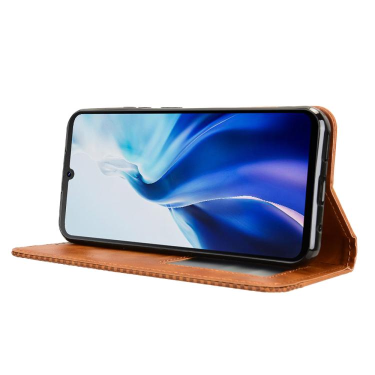 For Cubot A30 Magnetic Buckle Retro Texture Leather Phone Case