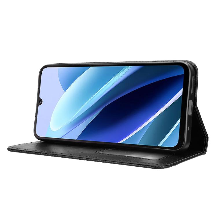 For Cubot A40 Magnetic Buckle Retro Texture Leather Phone Case