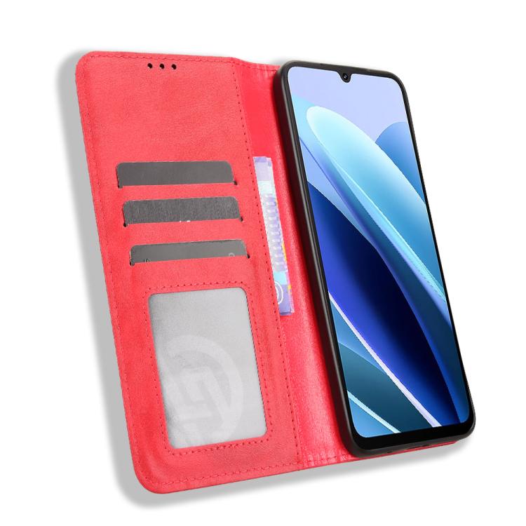 For Cubot A40 Magnetic Buckle Retro Texture Leather Phone Case