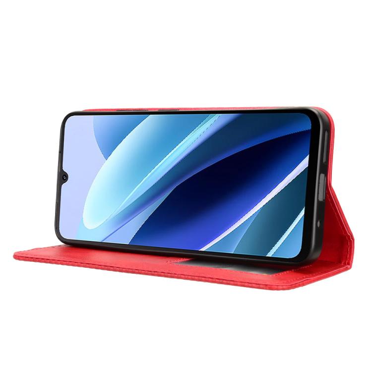 For Cubot A40 Magnetic Buckle Retro Texture Leather Phone Case