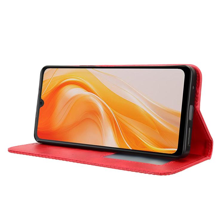 For Cubot P90 Magnetic Buckle Retro Texture Leather Phone Case