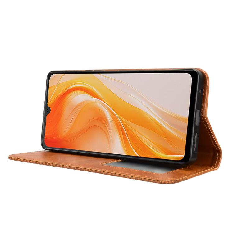 For Cubot P90 Magnetic Buckle Retro Texture Leather Phone Case