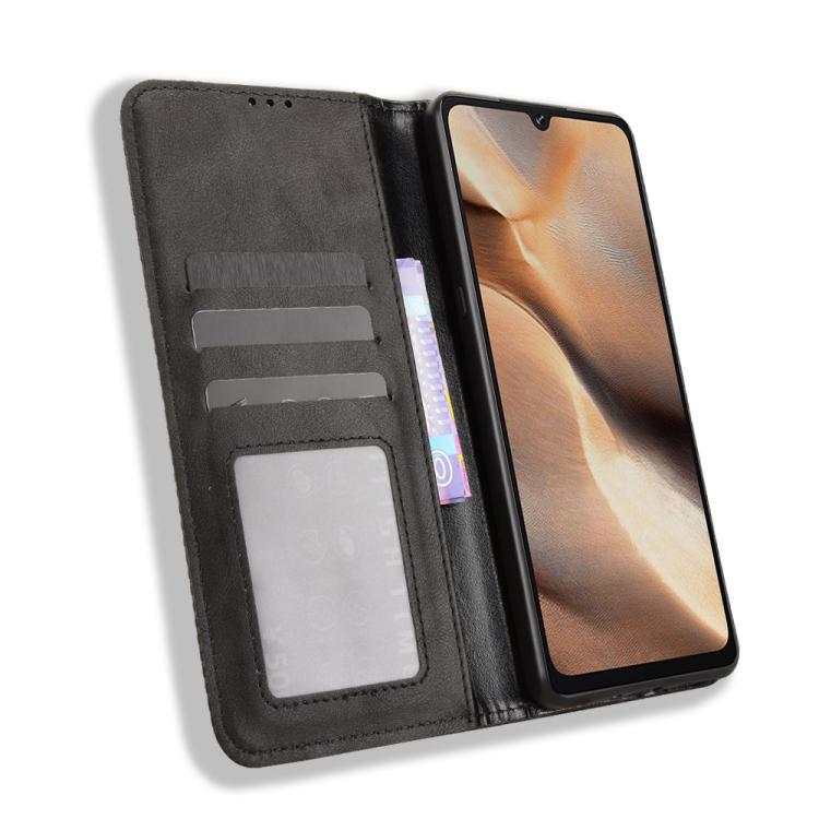 For Cubot X100 Magnetic Buckle Retro Texture Leather Phone Case