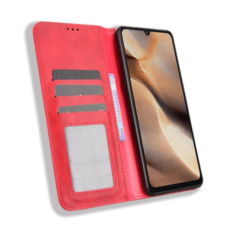 For Cubot X100 Magnetic Buckle Retro Texture Leather Phone Case