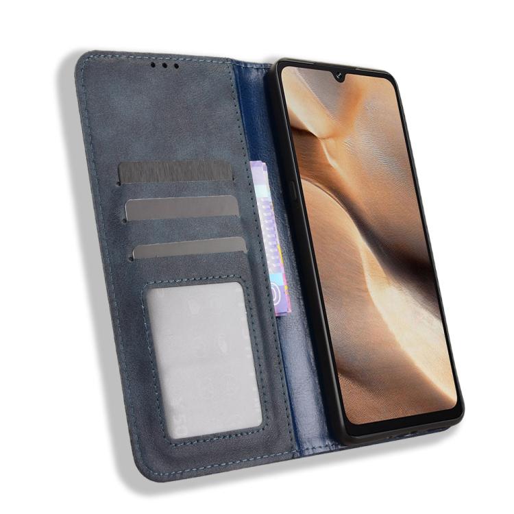 For Cubot X100 Magnetic Buckle Retro Texture Leather Phone Case