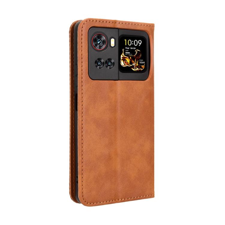For Cubot X100 Magnetic Buckle Retro Texture Leather Phone Case