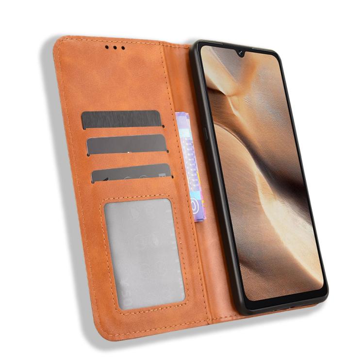 For Cubot X100 Magnetic Buckle Retro Texture Leather Phone Case