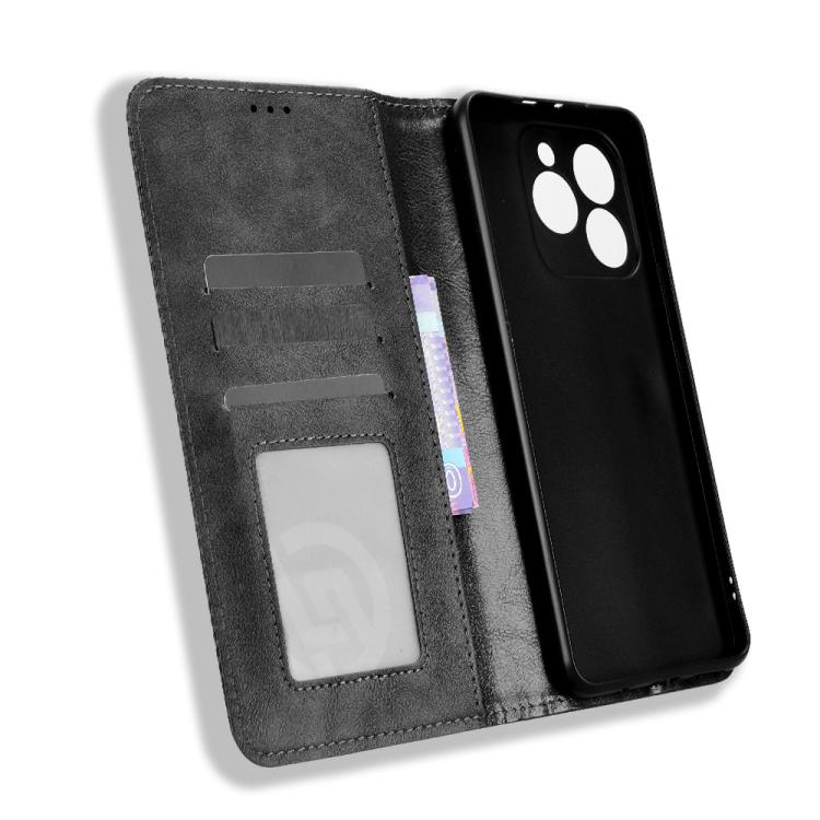 For Cubot Note 60 4G Magnetic Buckle Retro Texture Leather Phone Case