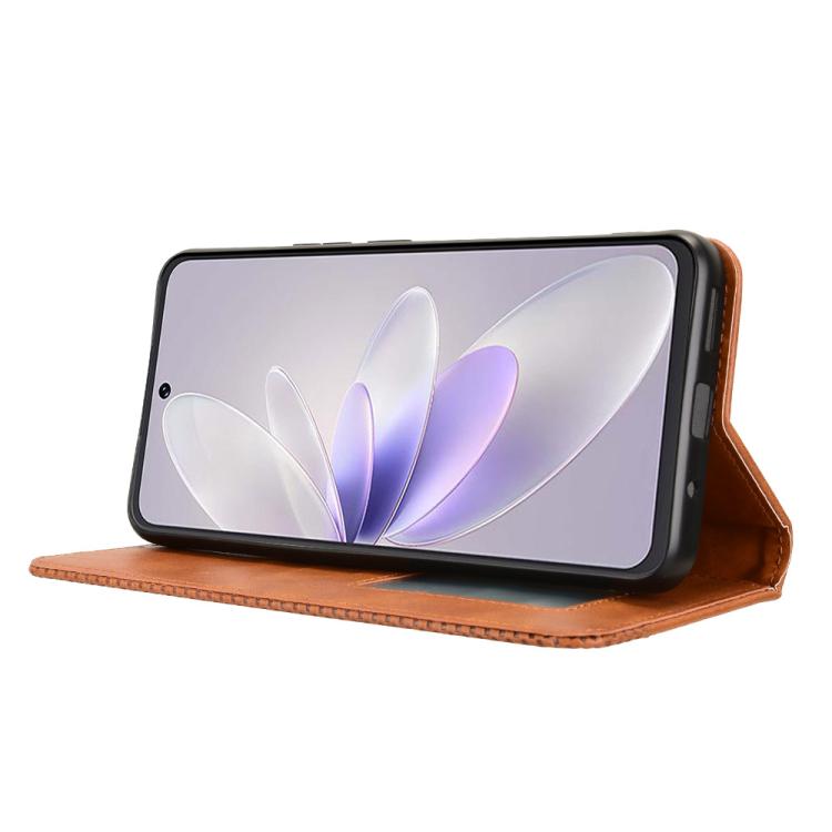 For Cubot Note 60 4G Magnetic Buckle Retro Texture Leather Phone Case
