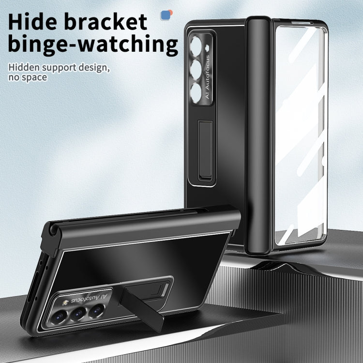 For Samsung Galaxy Z Fold5 Aluminum Alloy Double Hinge Shockproof Phone Protective Case