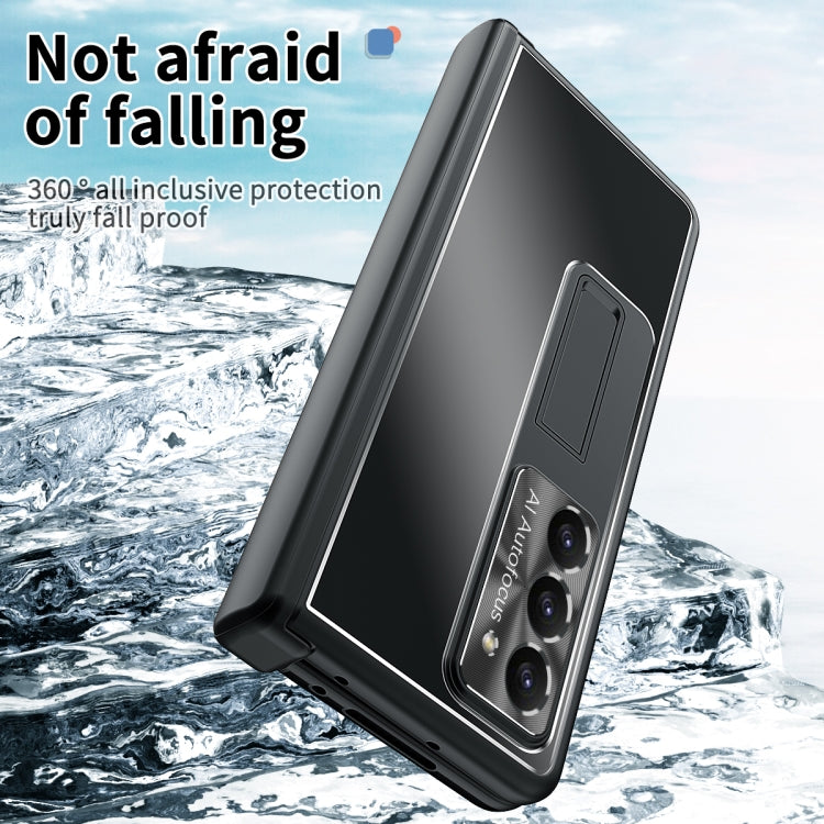 For Samsung Galaxy Z Fold5 Aluminum Alloy Double Hinge Shockproof Phone Protective Case