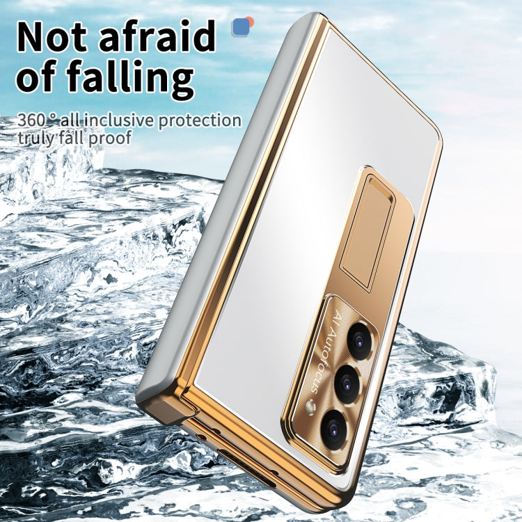 For Samsung Galaxy Z Fold5 Aluminum Alloy Double Hinge Shockproof Phone Protective Case