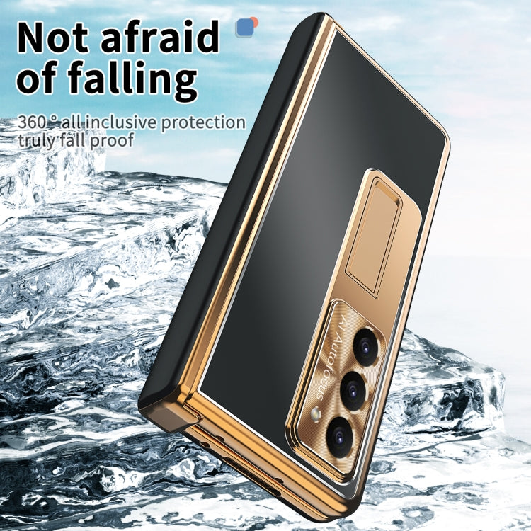 For Samsung Galaxy Z Fold5 Aluminum Alloy Double Hinge Shockproof Phone Protective Case