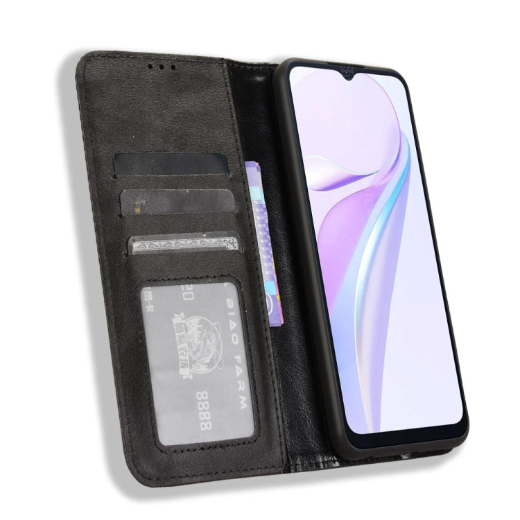 For Blackview Wave 6C Magnetic Buckle Retro Texture Leather Phone Case