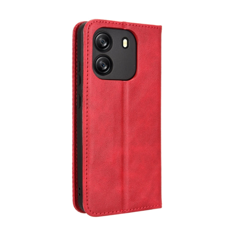 For Blackview Wave 6C Magnetic Buckle Retro Texture Leather Phone Case