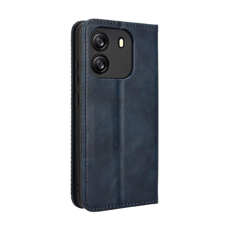 For Blackview Wave 6C Magnetic Buckle Retro Texture Leather Phone Case