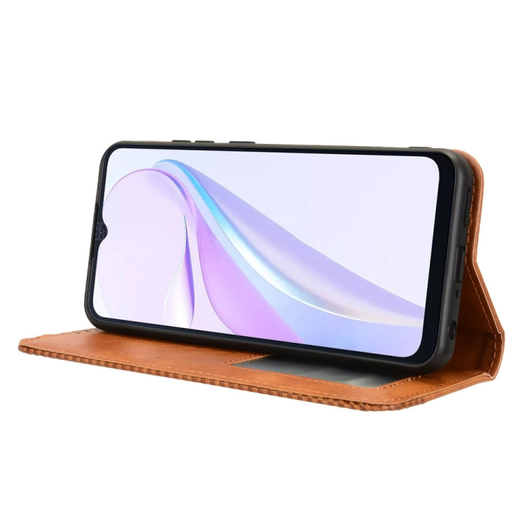 For Blackview Wave 6C Magnetic Buckle Retro Texture Leather Phone Case