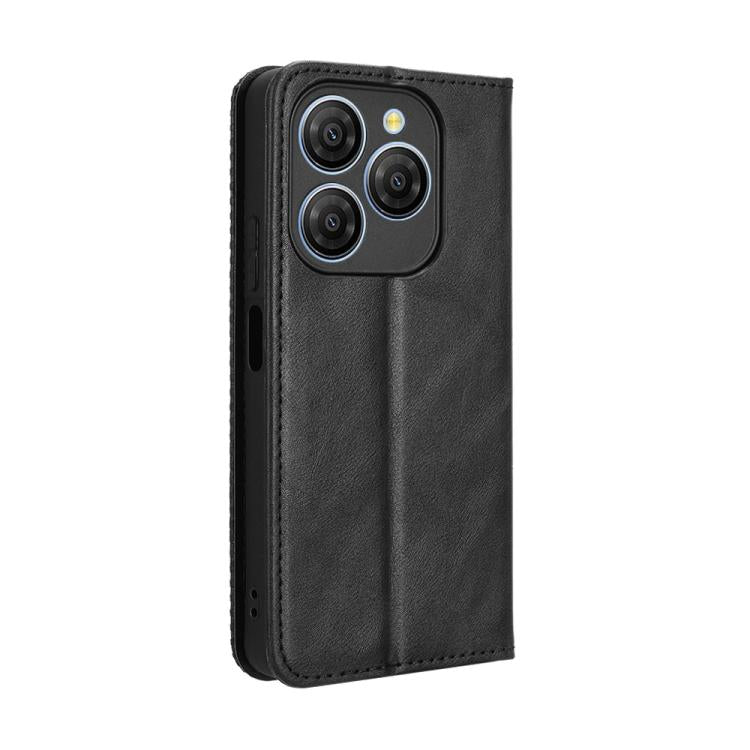 For Blackview Shark 9 Magnetic Buckle Retro Texture Leather Phone Case