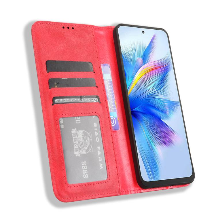 For Blackview Shark 9 Magnetic Buckle Retro Texture Leather Phone Case
