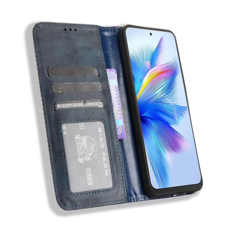For Blackview Shark 9 Magnetic Buckle Retro Texture Leather Phone Case