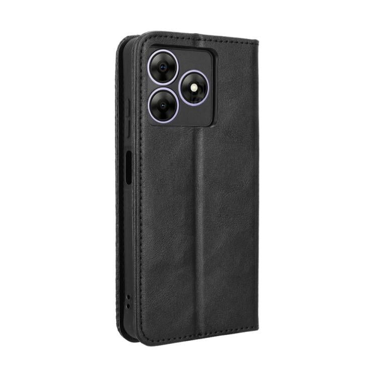 For Blackview Wave 8 / 8C / Oscal Flat 2 Magnetic Buckle Retro Texture Leather Phone Case