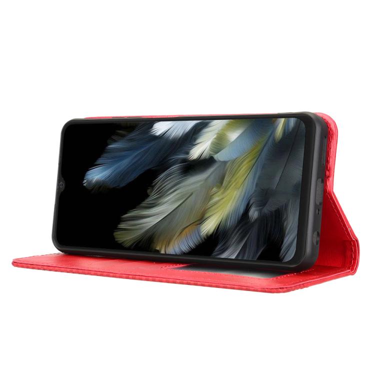 For Blackview Wave 8 / 8C / Oscal Flat 2 Magnetic Buckle Retro Texture Leather Phone Case