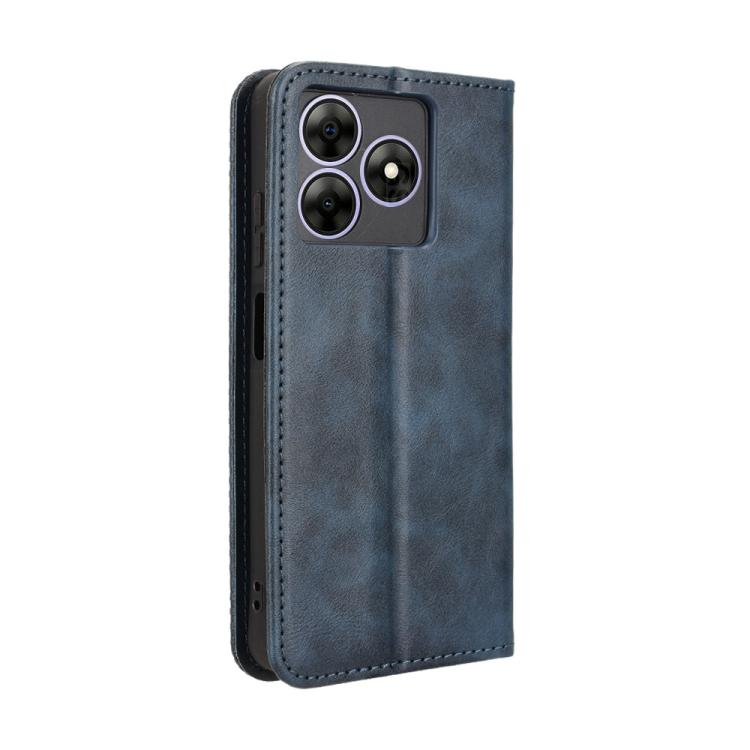 For Blackview Wave 8 / 8C / Oscal Flat 2 Magnetic Buckle Retro Texture Leather Phone Case