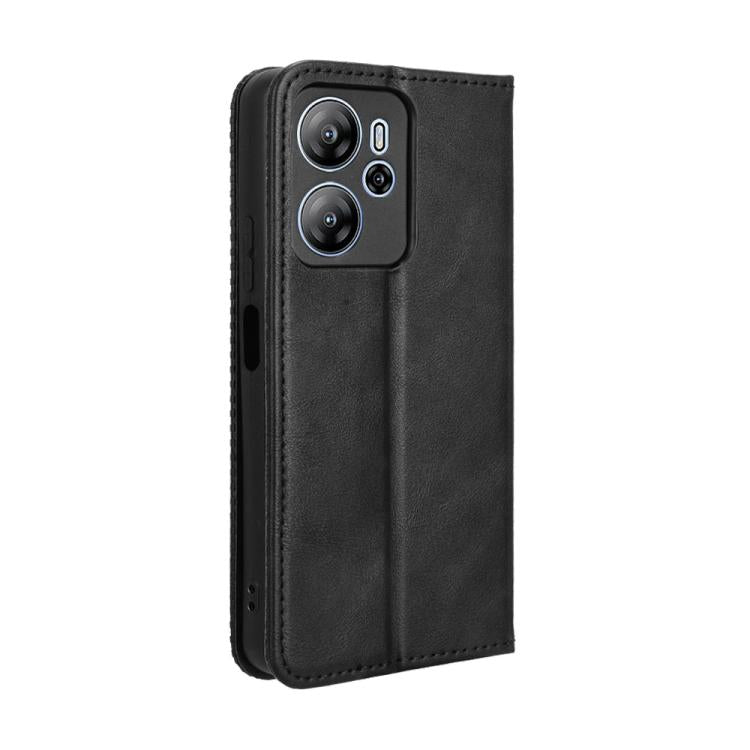 For Blackview Oscal Tiger 13 Magnetic Buckle Retro Texture Leather Phone Case