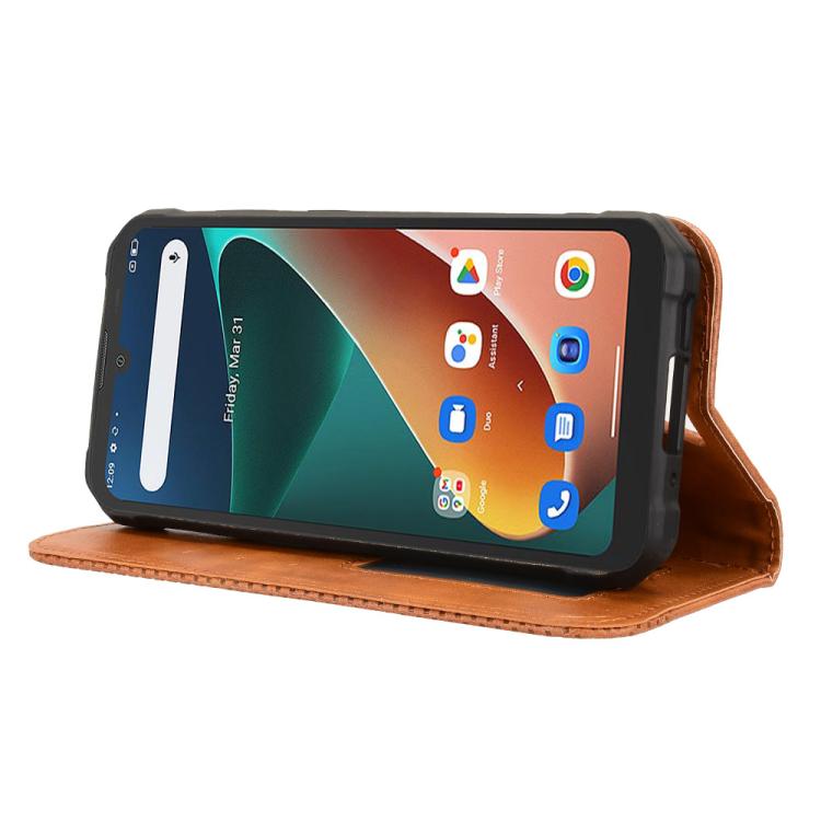For Blackview BV5300 / BV5300 Pro Magnetic Buckle Retro Texture Leather Phone Case