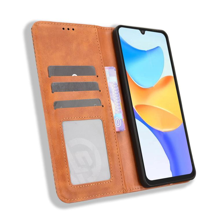 For Blackview SHARK 6 Magnetic Buckle Retro Texture Leather Phone Case