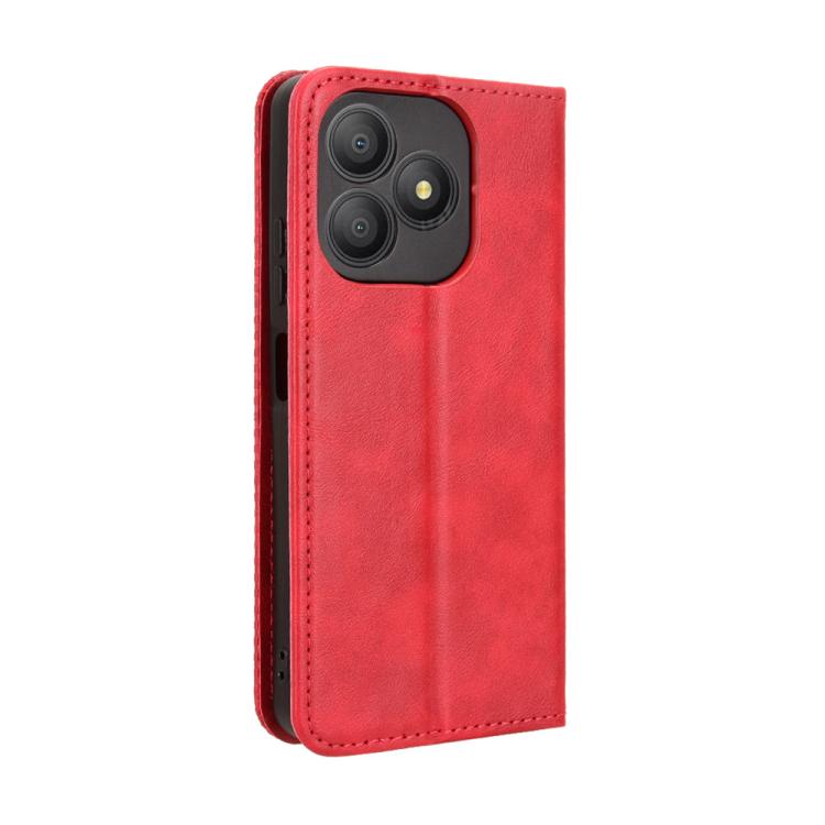 For Blackview Wave 9C Magnetic Buckle Retro Texture Leather Phone Case