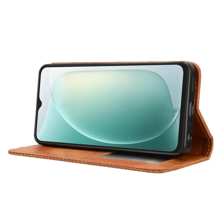 For Blackview Wave 9C Magnetic Buckle Retro Texture Leather Phone Case