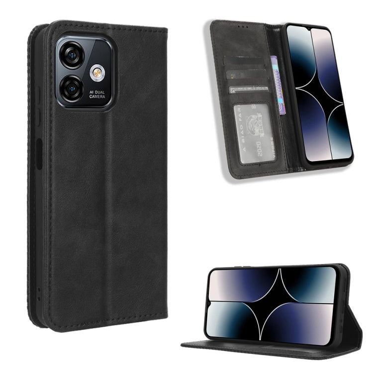 For Ulefone Note 16 Pro Magnetic Buckle Retro Texture Leather Phone Case