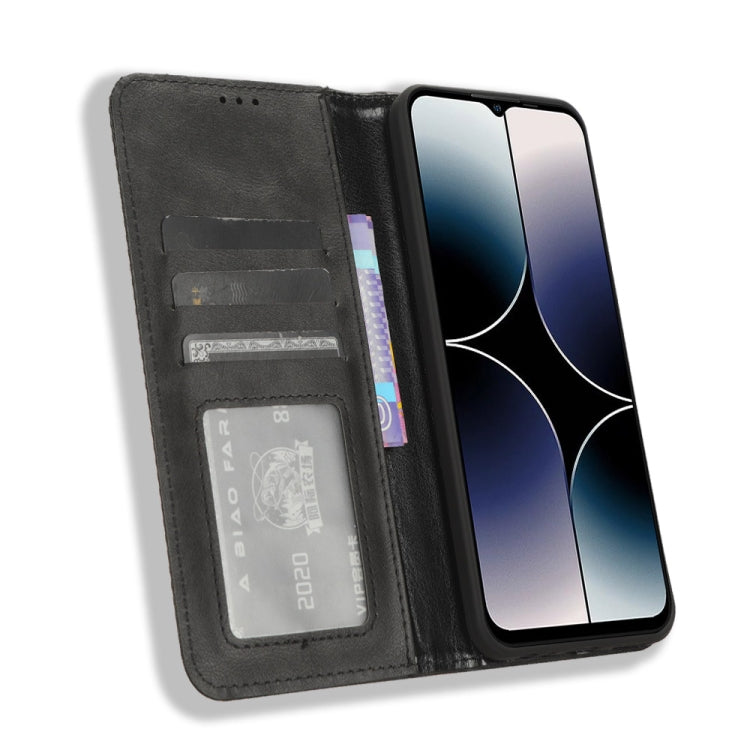 For Ulefone Note 16 Pro Magnetic Buckle Retro Texture Leather Phone Case