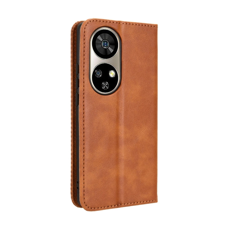 For Ulefone Note 17 Pro Magnetic Buckle Retro Texture Leather Phone Case