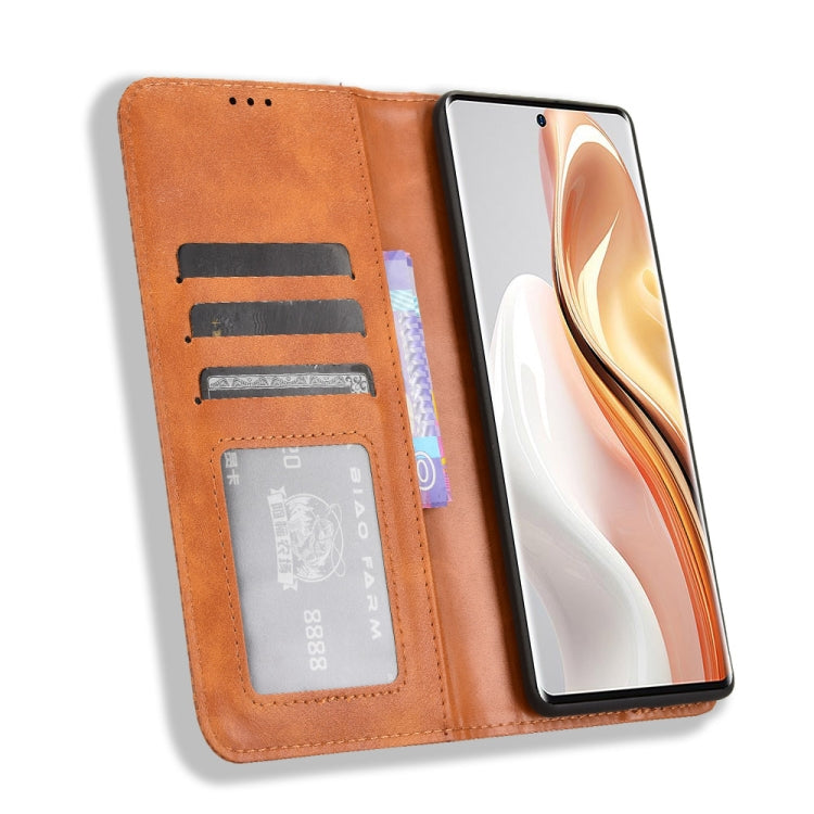 For Ulefone Note 17 Pro Magnetic Buckle Retro Texture Leather Phone Case