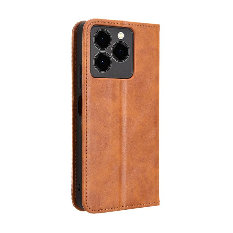 For Ulefone Note 20 Pro Magnetic Buckle Retro Texture Leather Phone Case