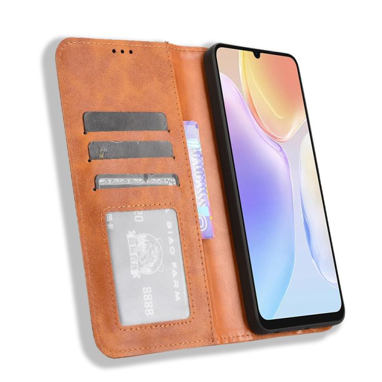 For Ulefone Note 20 Pro Magnetic Buckle Retro Texture Leather Phone Case