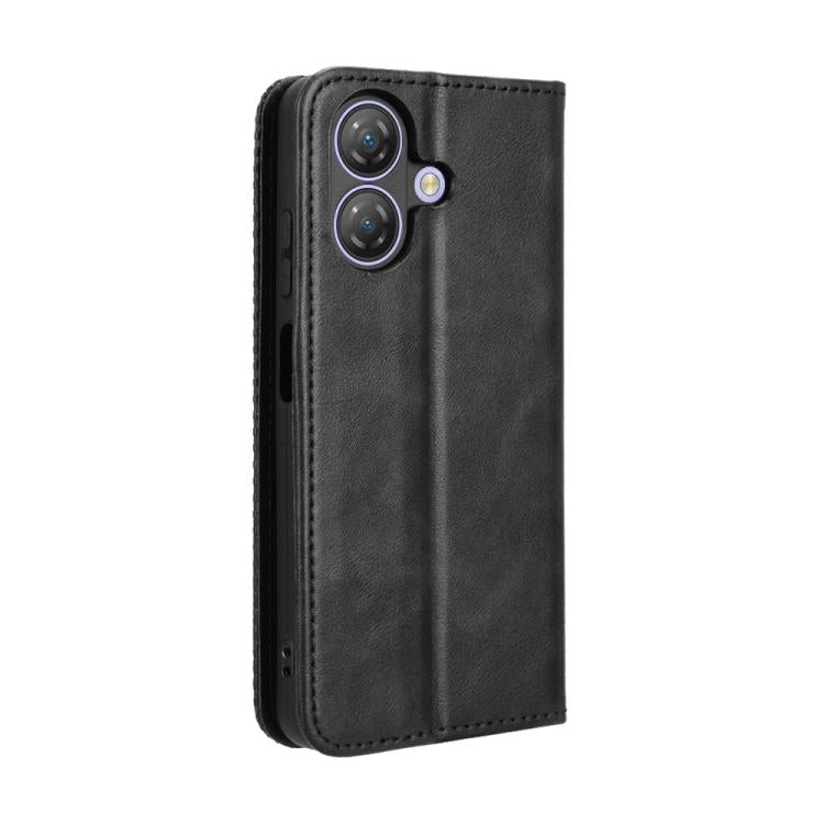 For Ulefone Note 21 Magnetic Buckle Retro Texture Leather Phone Case