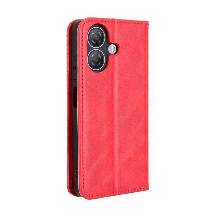 For Ulefone Note 21 Magnetic Buckle Retro Texture Leather Phone Case